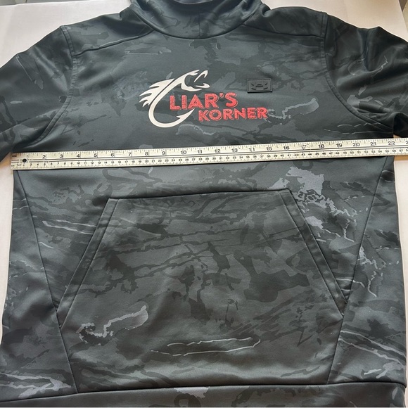 Under Armour Grey and Black Camo Liars Korner Hoodie Hooded Sweatshirt Size M - Picture 4 of 8
